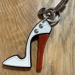Prada High Heel Shoe Keychain Charm Leather Made in Italy